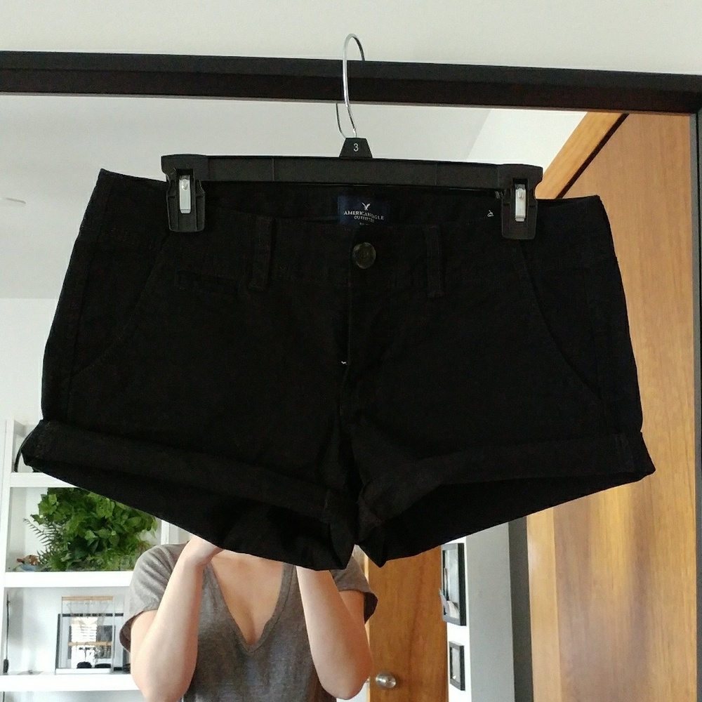 Black American Eagle shortie shorts